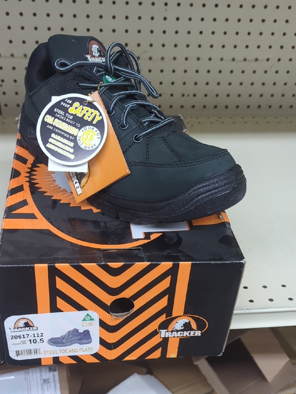 Men Black Safety Shoe with Steel Toe